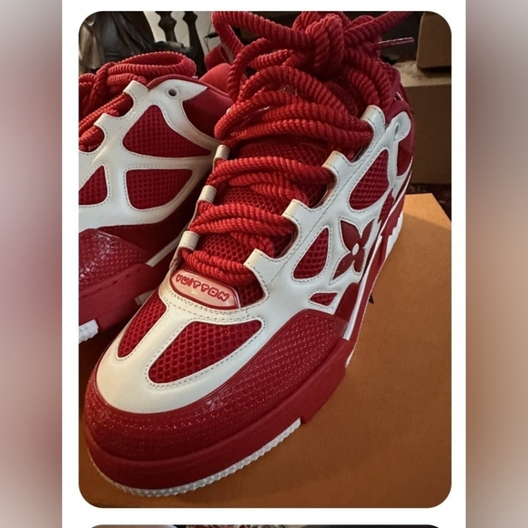 Brand new Louis Vuitton LV Skate Sneakers in Red & White - Picture 5 of 15